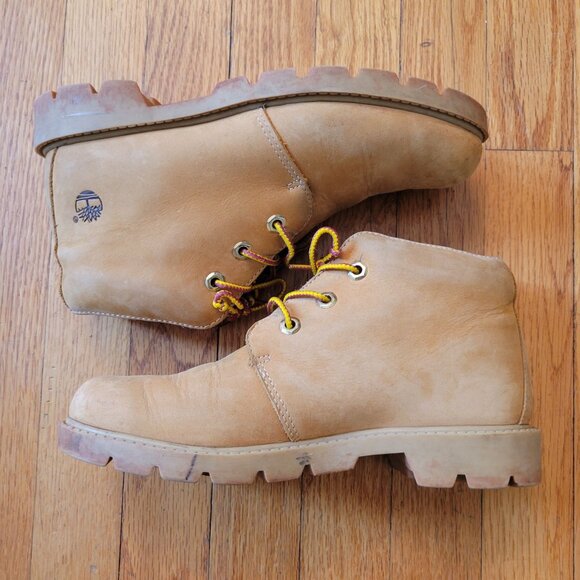 Timberland Wheat‎ High Top Boots Leather Chunky Work 10991 Waterproof Womens 7 - Picture 3 of 7